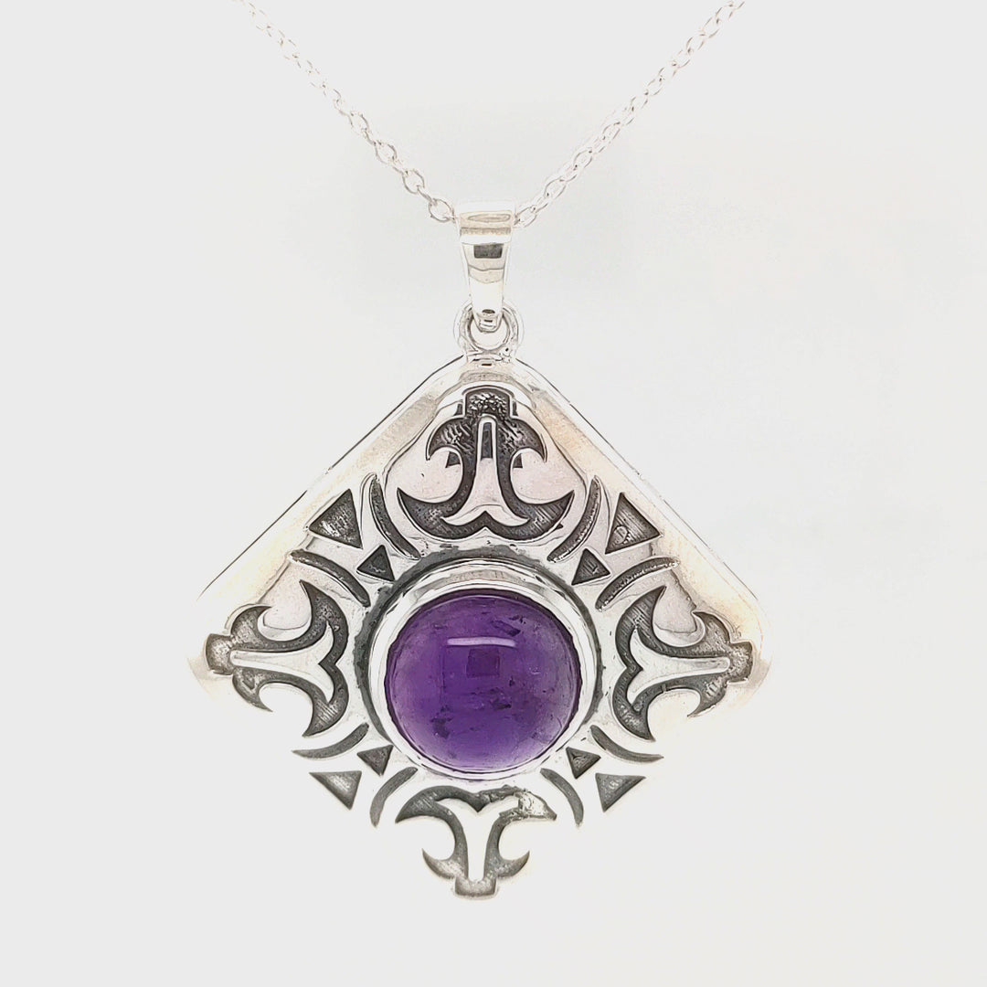 5.20 Cts African Amethyst Pendant in 925