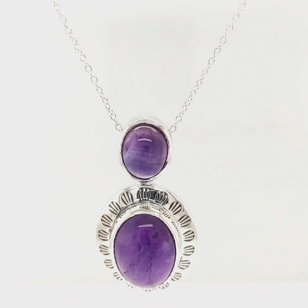 12.30 Cts African Amethyst Pendant in 925
