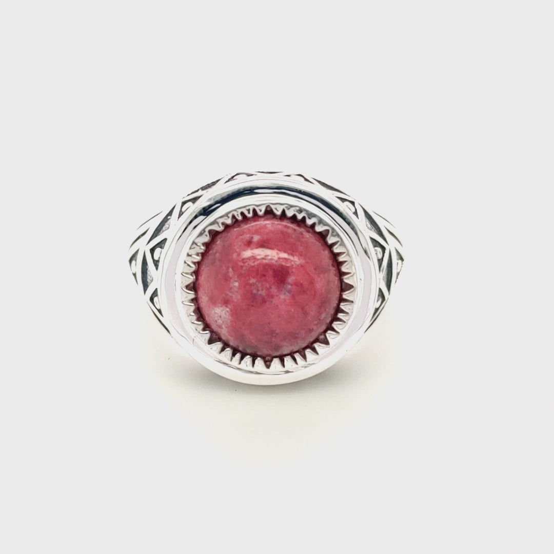 5.56 Cts Thulite Ring in 925