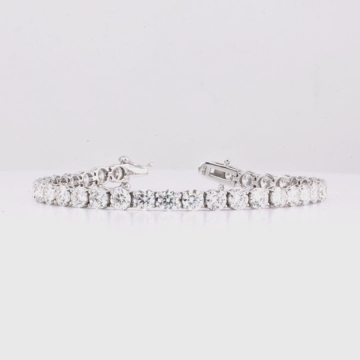 Lab-Grown Diamond Tennis Bracelet in 925 Sterling Silver