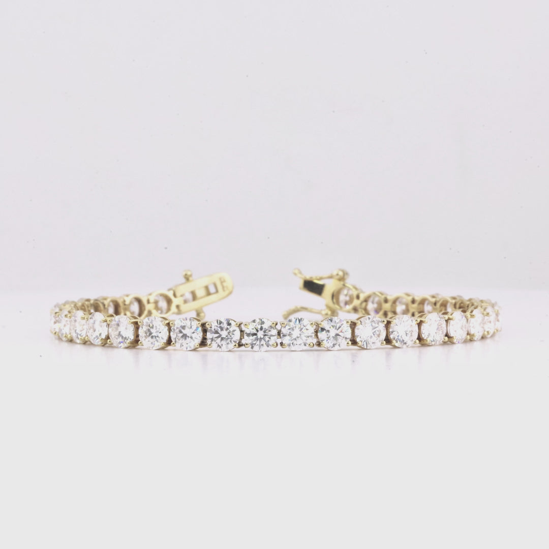 Lab-Grown Diamond Tennis Bracelet in 14K Yellow Gold