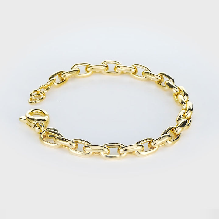 Italian Bracelet in Yellow Gold Plated 925 Sterling Silver