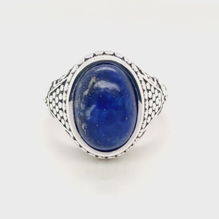 5.85 Cts Lapis Lazuli Ring in 925
