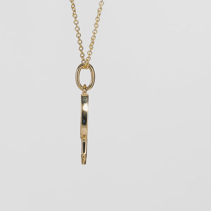0.14 Cts White Diamond Pendant in 14K Yellow Gold