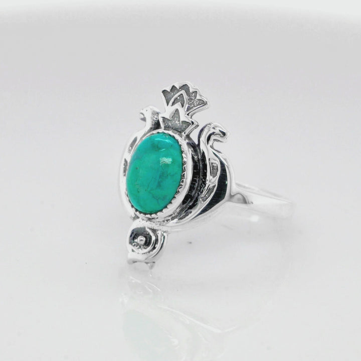 1.20 Cts Turquoise Ring in 925