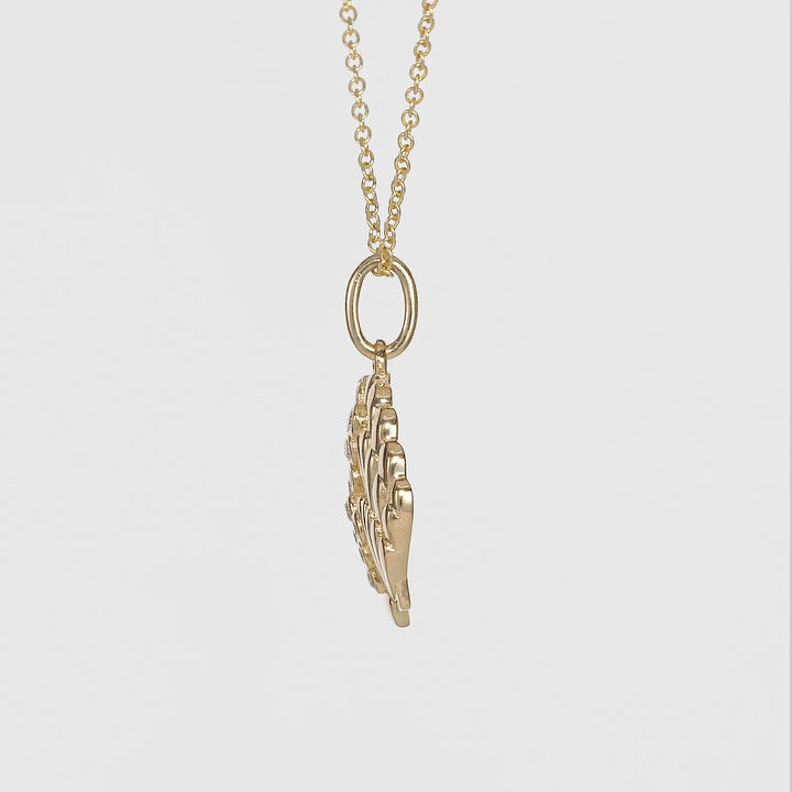 0.07 Cts White Diamond Pendant in 14K Yellow Gold