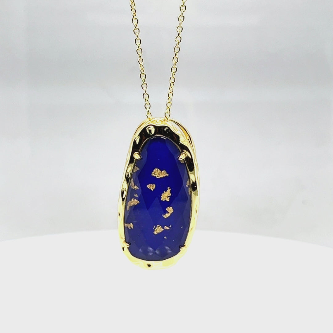 23.1 Cts Lapis Lazuli Drop Pendant in Brass