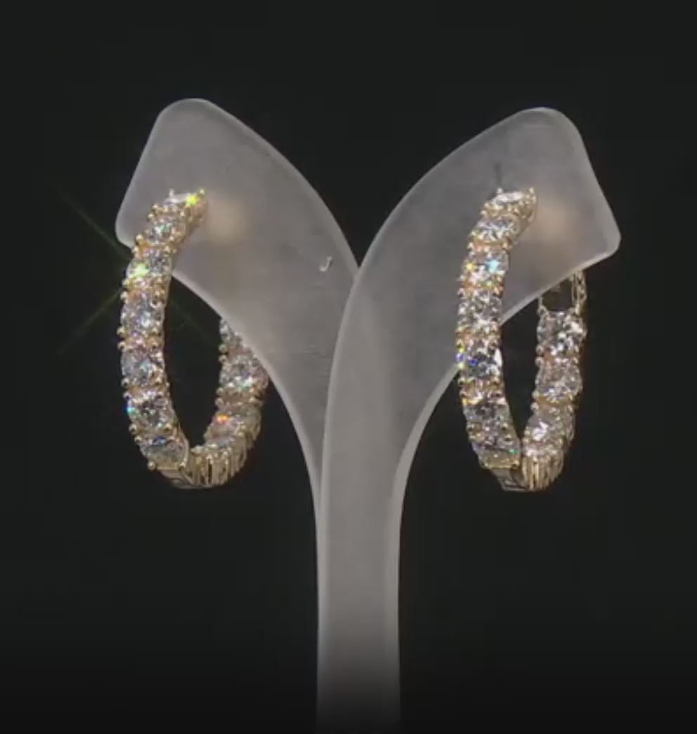 7.20 DEW Moissanite Earring in 925 Yellow Gold Plated