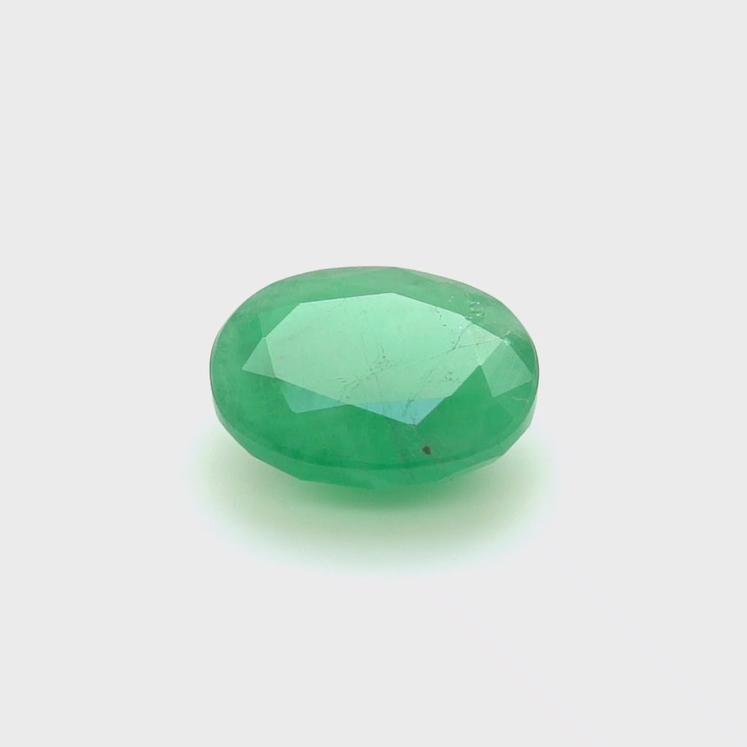 7 Cts Emerald 14X12 MM Oval Gemstone