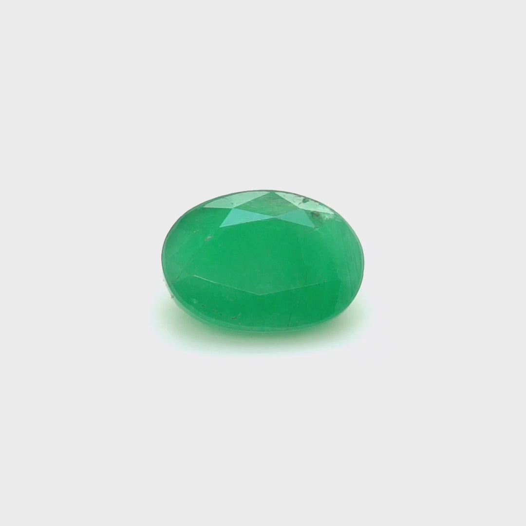 4.28 Cts Emerald 12X9 MM Oval Gemstone