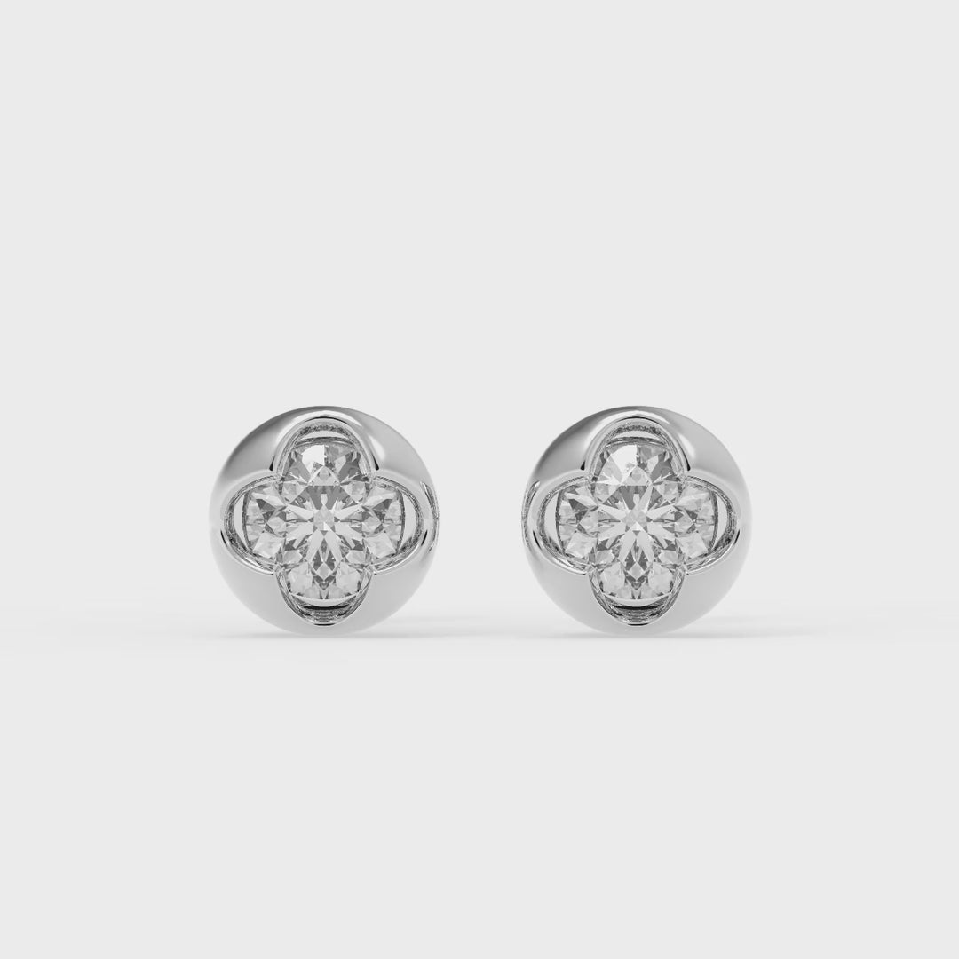 2.20 DEW White Moissanite Earring in 925 Platinum Plated