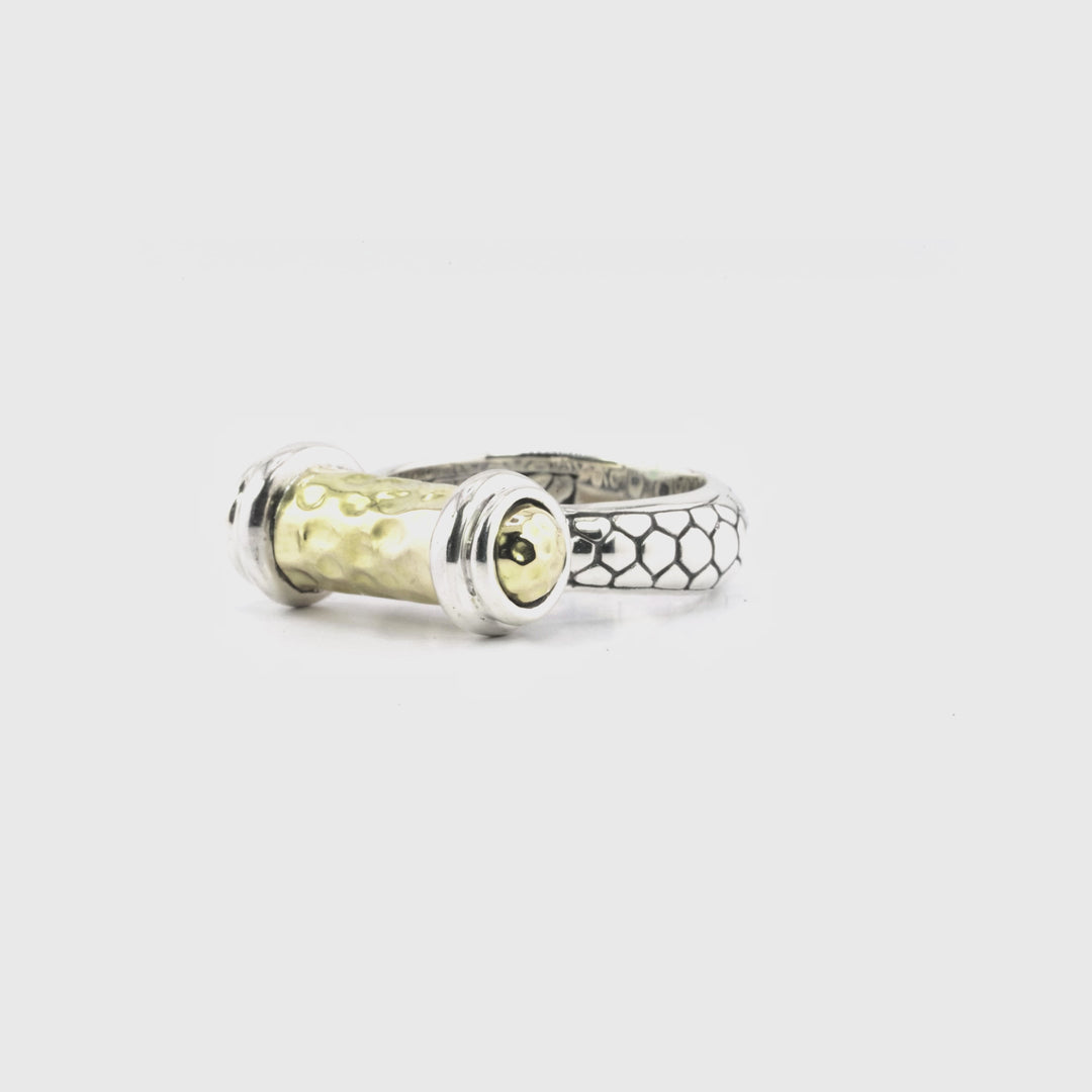 Statement Ring in Two Tone 925 Silver