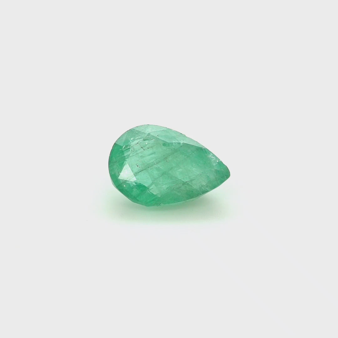 3.37 Cts Emerald 12x8 MM Pear Gemstone