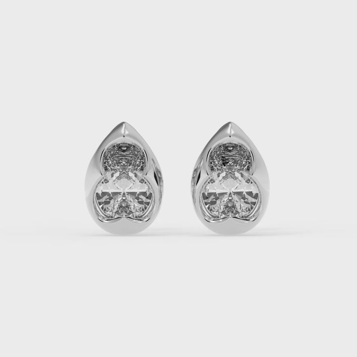 3.00 DEW White Moissanite Earring in 925 Platinum Plated