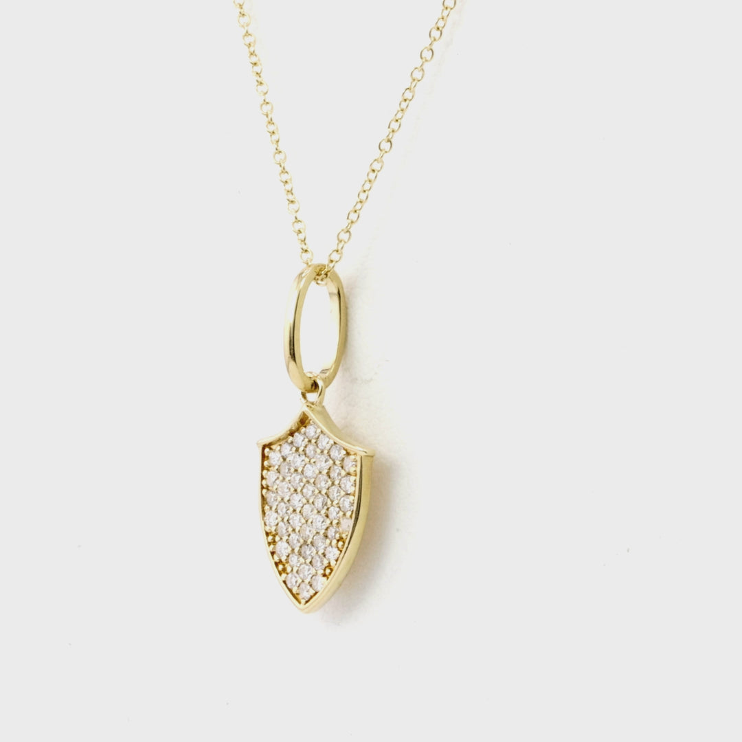 0.3 Cts White Diamond Pendant in 14K Yellow Gold