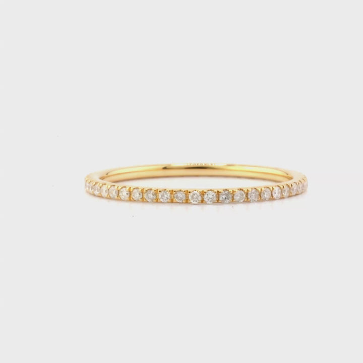 0.3 Cts White Diamond Ring in 14K Yellow Gold