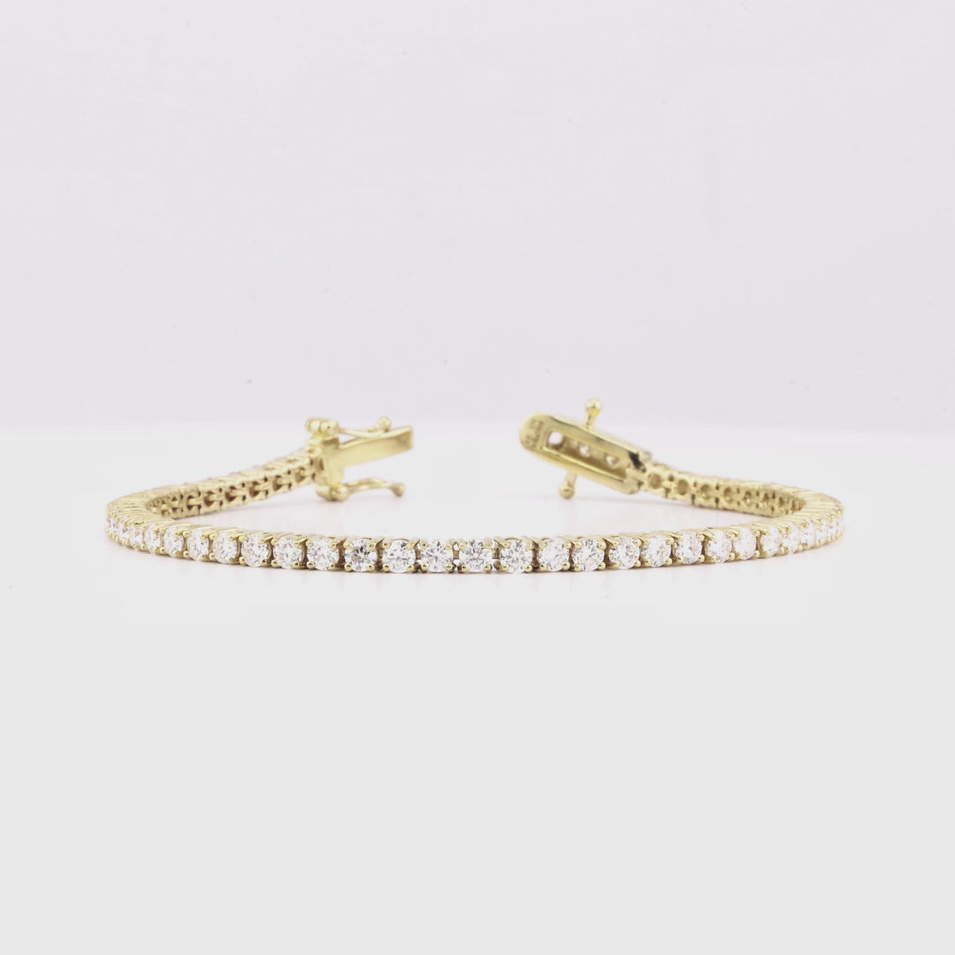 Lab-Grown Diamond Tennis Bracelet in 14K Yellow Gold