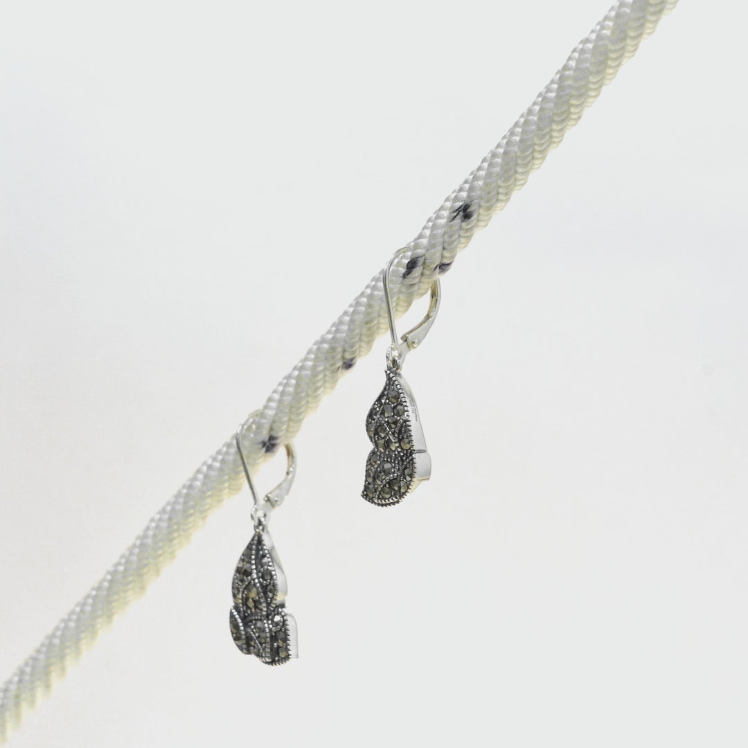 1.01 Cts Marcasite Earring in 925